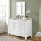 Alaterre Furniture Williamsburg 2pc Wooden Bathroom Vanity Set - 48-in. L Vanity, 30-in. L Rectangular Mirror, White AVAN4800WHB - alternate 8